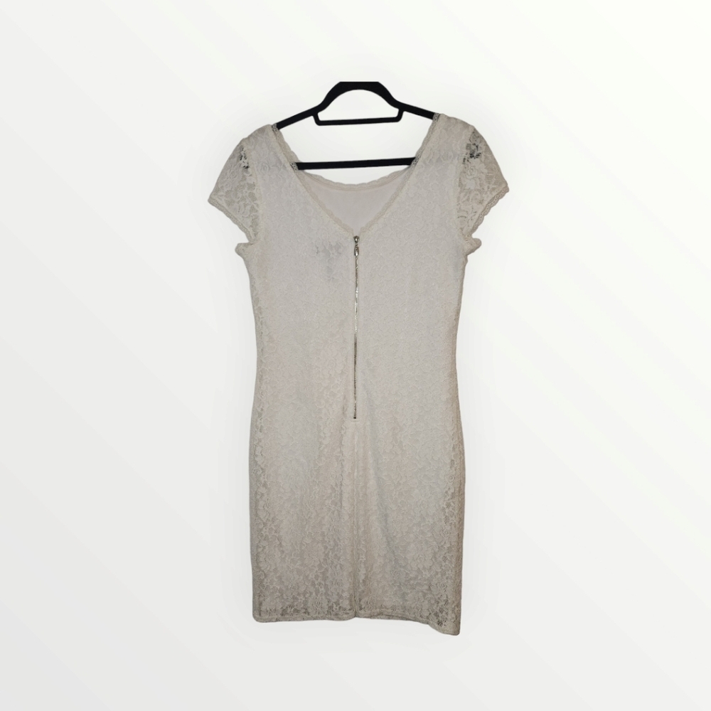 Laundry by Shelli Secal style Ly14666creme white ivory lace dress 10 Sundress - Picture 9 of 15